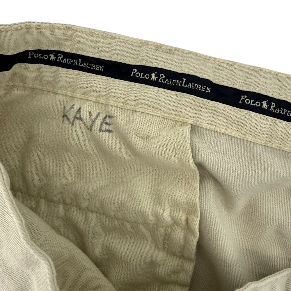 Polo Ralph‎ Lauren Mens Classic Fit Pleated Khaki Chino Pants 38x30 Preppy